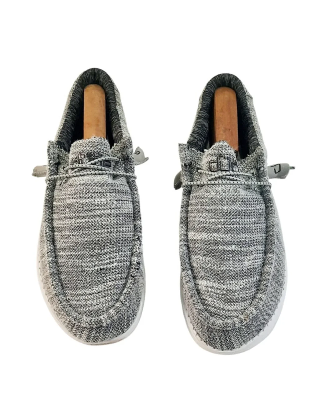 Hey Dude Men’s Wally Stretch Mix Slip-On Shoes Color Granite Size 10